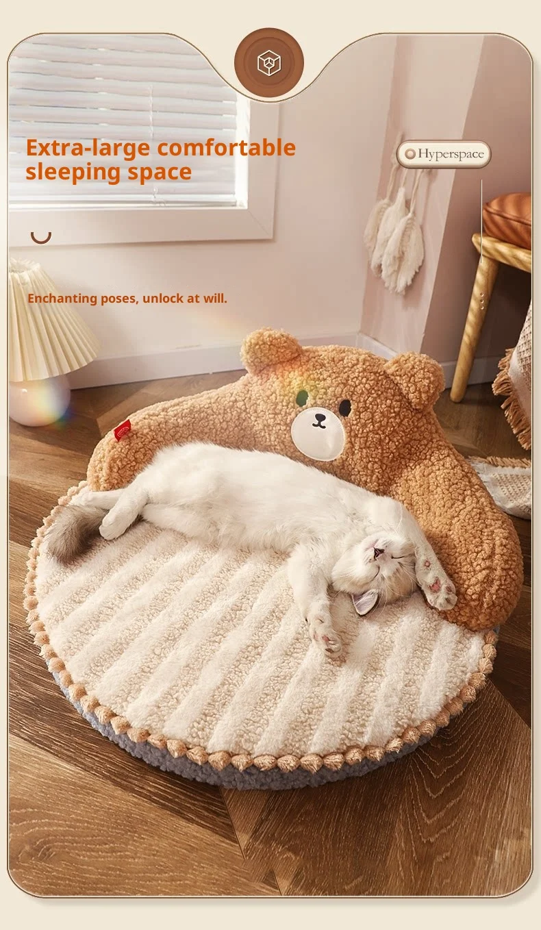 Cama cálida para gatos de interior