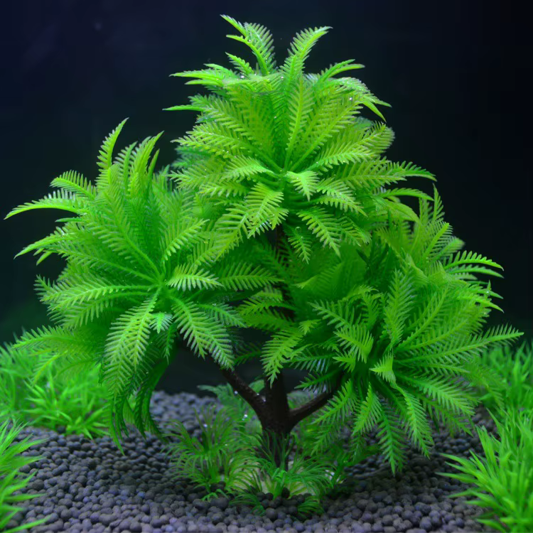 Erba acquatica simulata decorativa en acuario