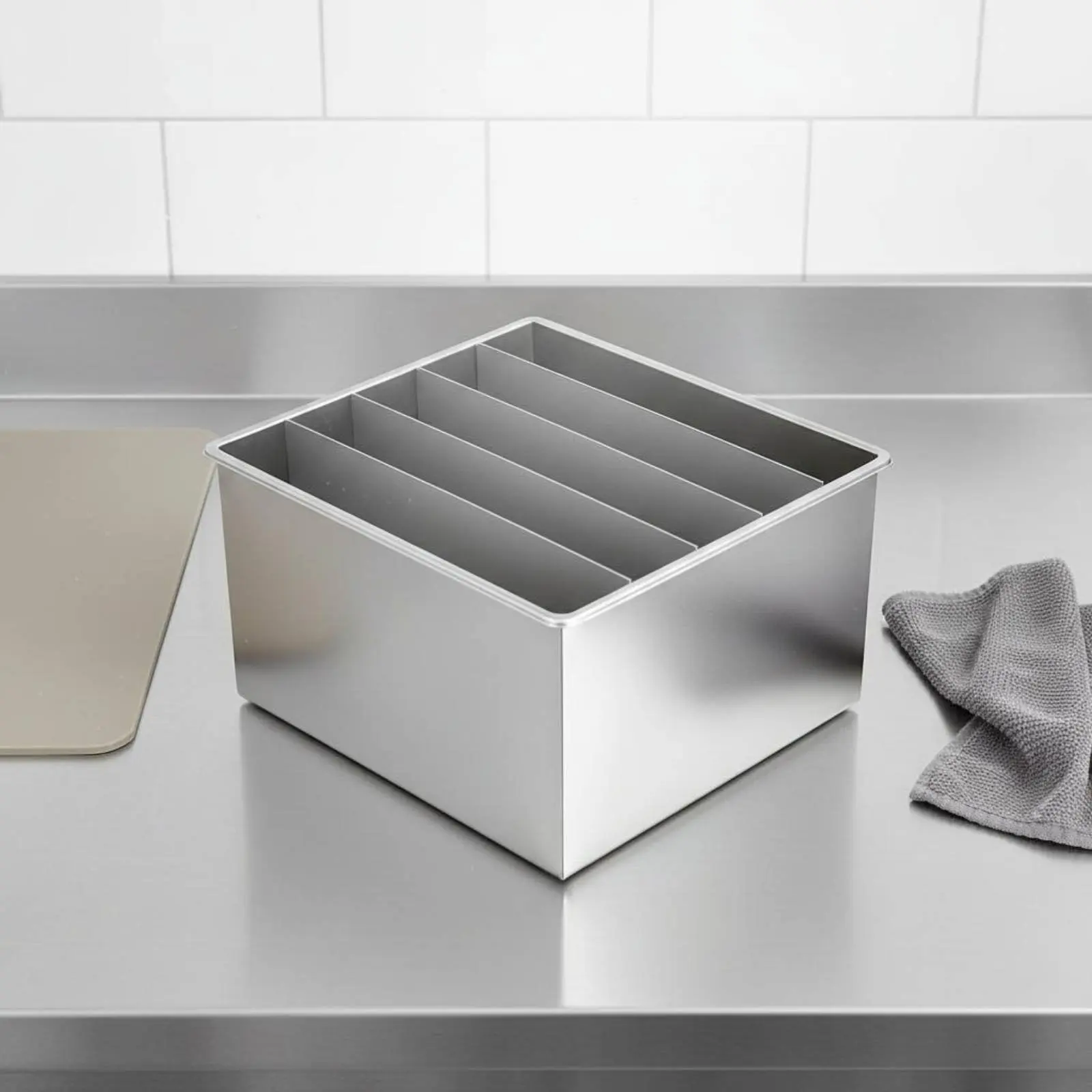 Caja almacenamiento cuchillas acero inoxidable fácil de limpiar