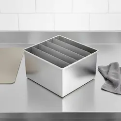 Caja almacenamiento cuchillas acero inoxidable fácil de limpiar
