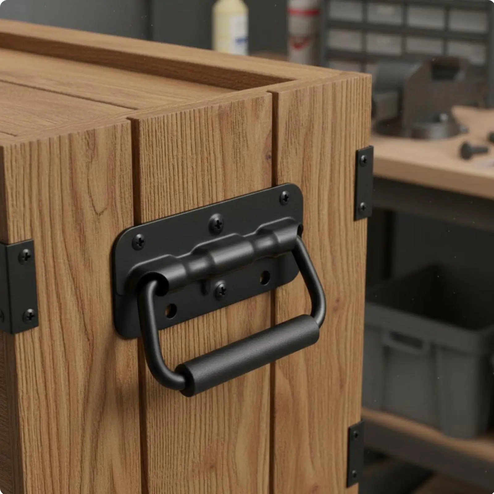 Asa plegable de hierro para maletines y cajas de herramientas