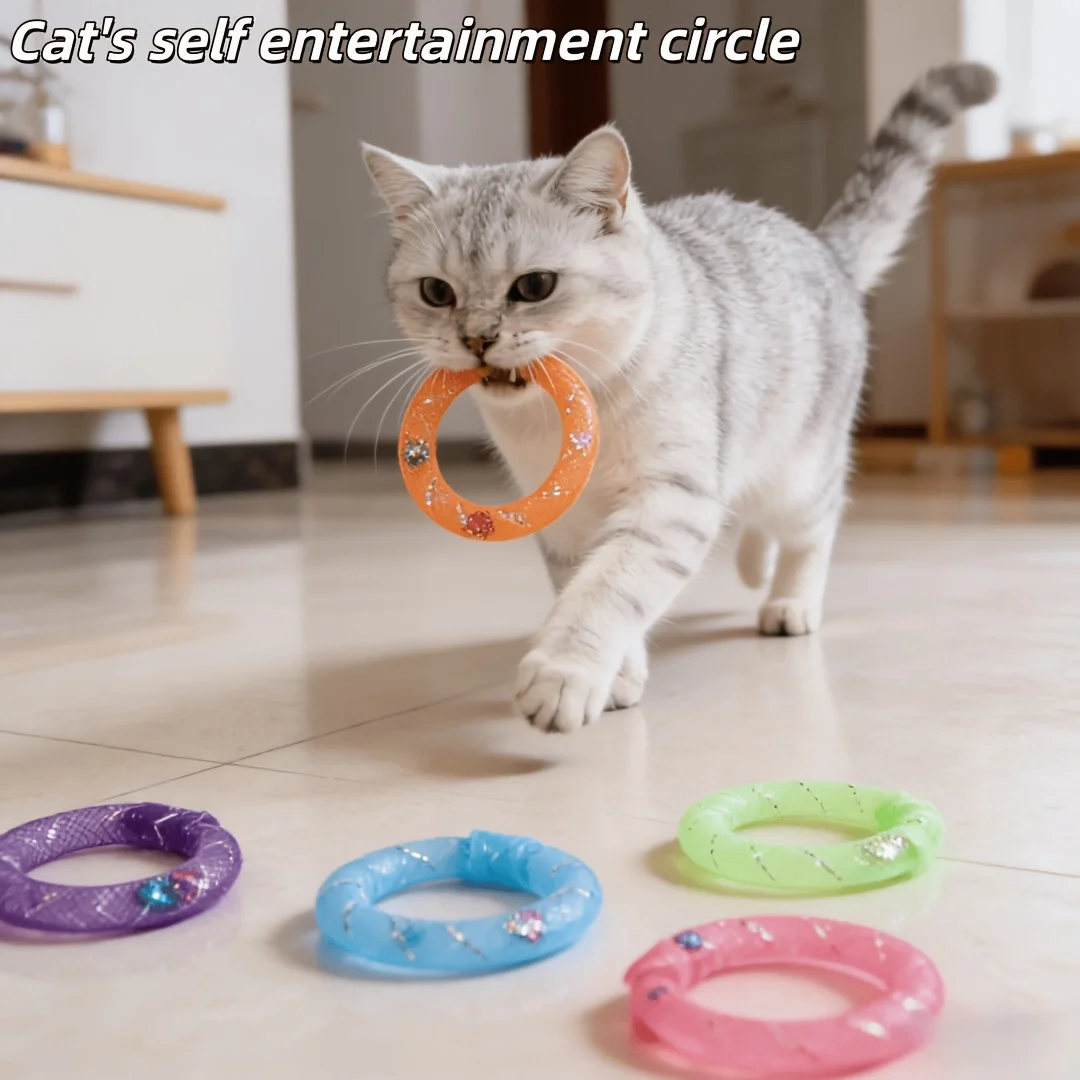 Juguetes de malla suave para gatos: donuts con campana sonora - imagen 4