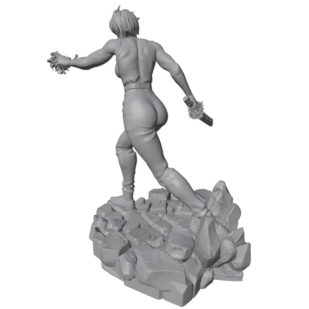 Figura de personaje anime gris impresa en 3D para decoración - imagen 4