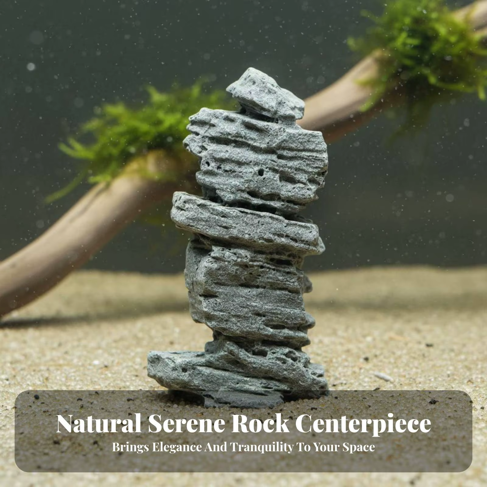 Roca Decorativa para Pecera – Piedra Estilo Chino Micro Paisaje Montaña - imagen 5