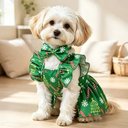Vestido Navideño con Volantes para Gato y Perro – Falda Princesa
