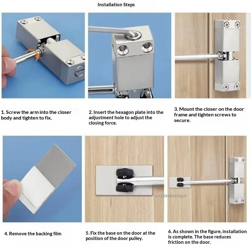 Cierrapuertas en instalación práctica