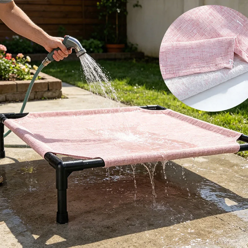 Hamaca malla elevada para gatos y perros – Cama plegable interior y exterior - imagen 3