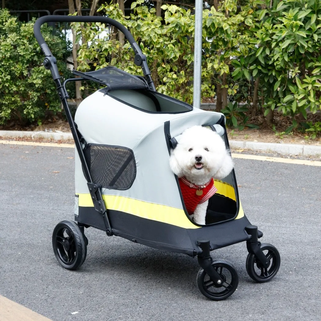 Carrito de paseo todoterreno para perros pequeños y medianos – Doble entrada - imagen 3