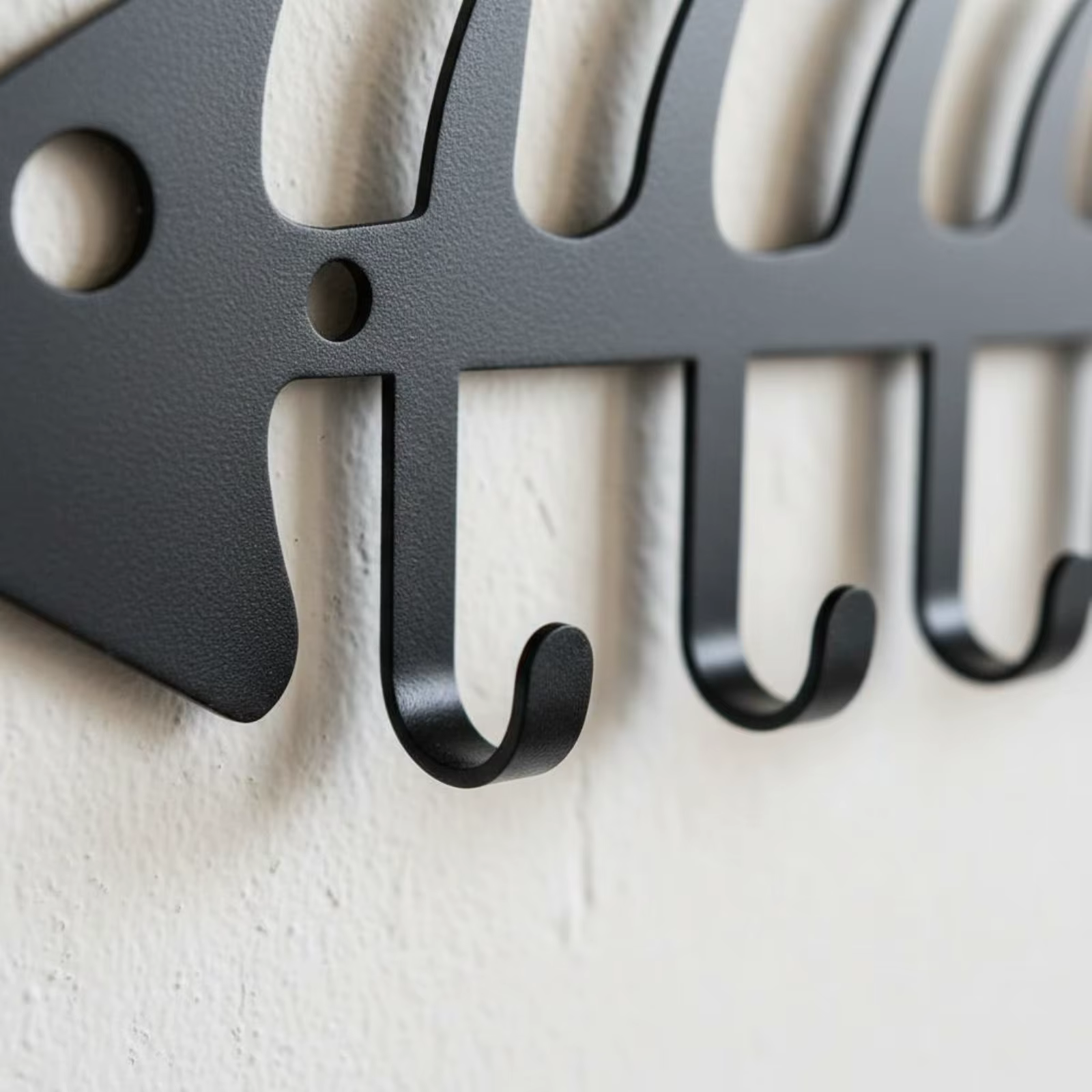 Colgador de llaves metálico de pared con diseño de espina de pez - imagen 2