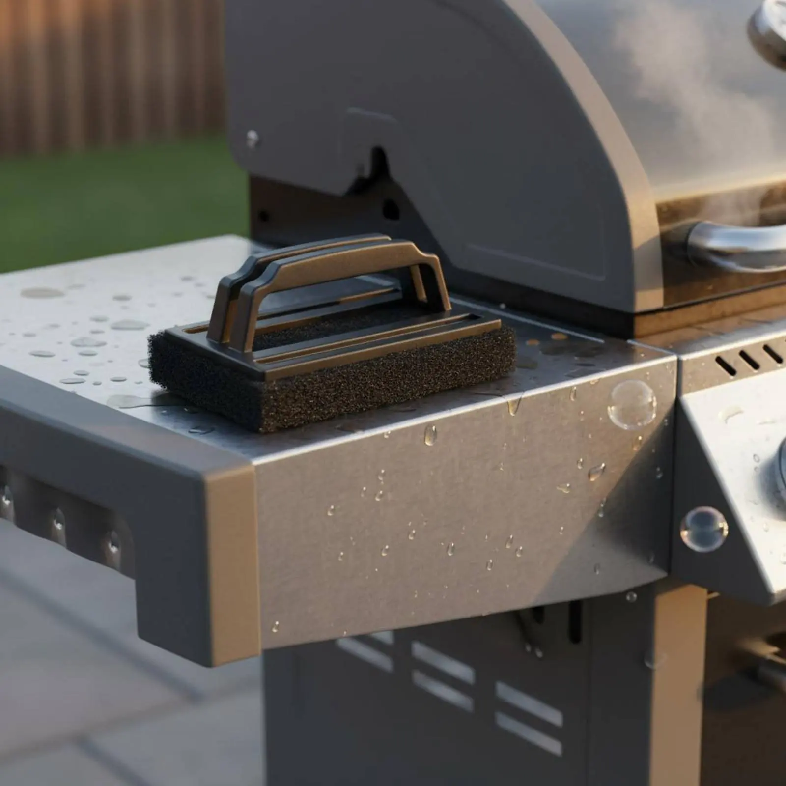Cepillo para barbacoa con cerdas rígidas y alambre resistente