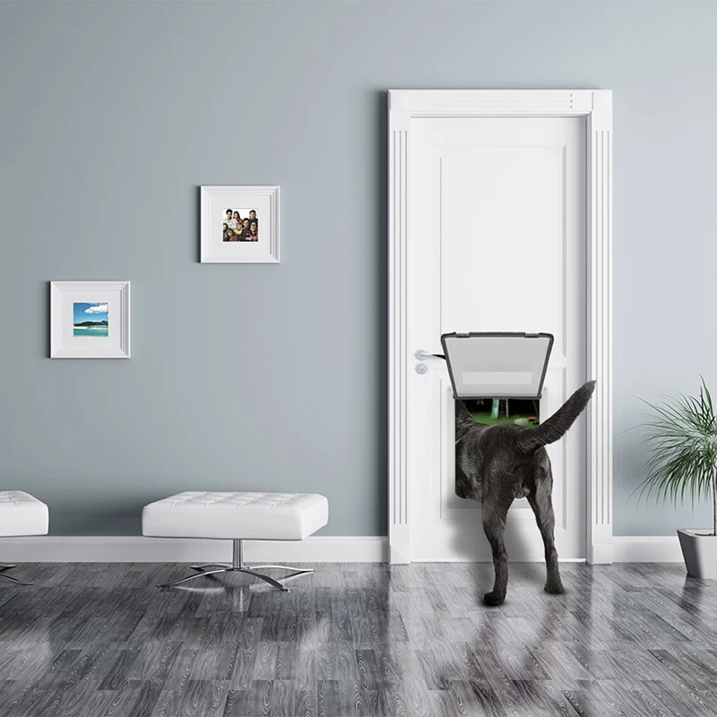 Puerta para perros en casa