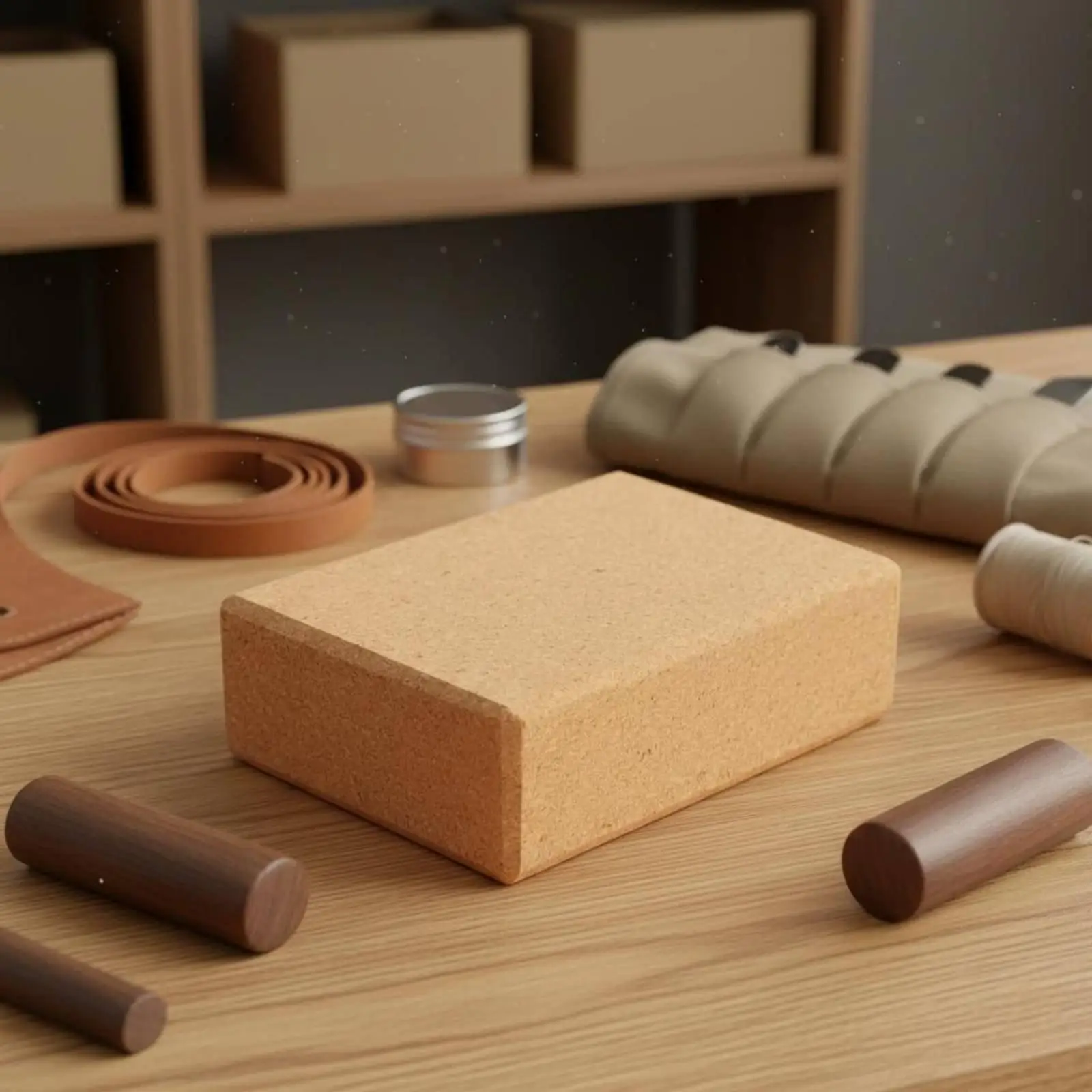 Bloque de perforación cuero con tabla corcho – Almohadilla manualidades - imagen 4