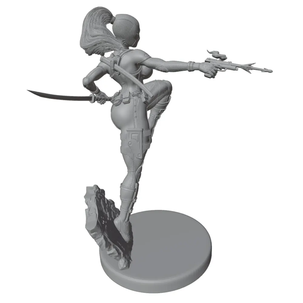 Figura de anime DIY para coleccionismo, gris sin pintar ni montar - imagen 2