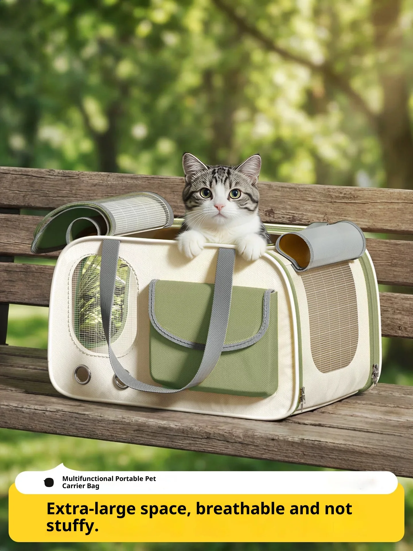Mochila con malla ventilada para mascota