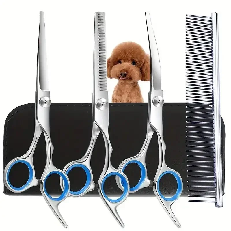 Tijeras curvadas para adelgazar pelo de mascota