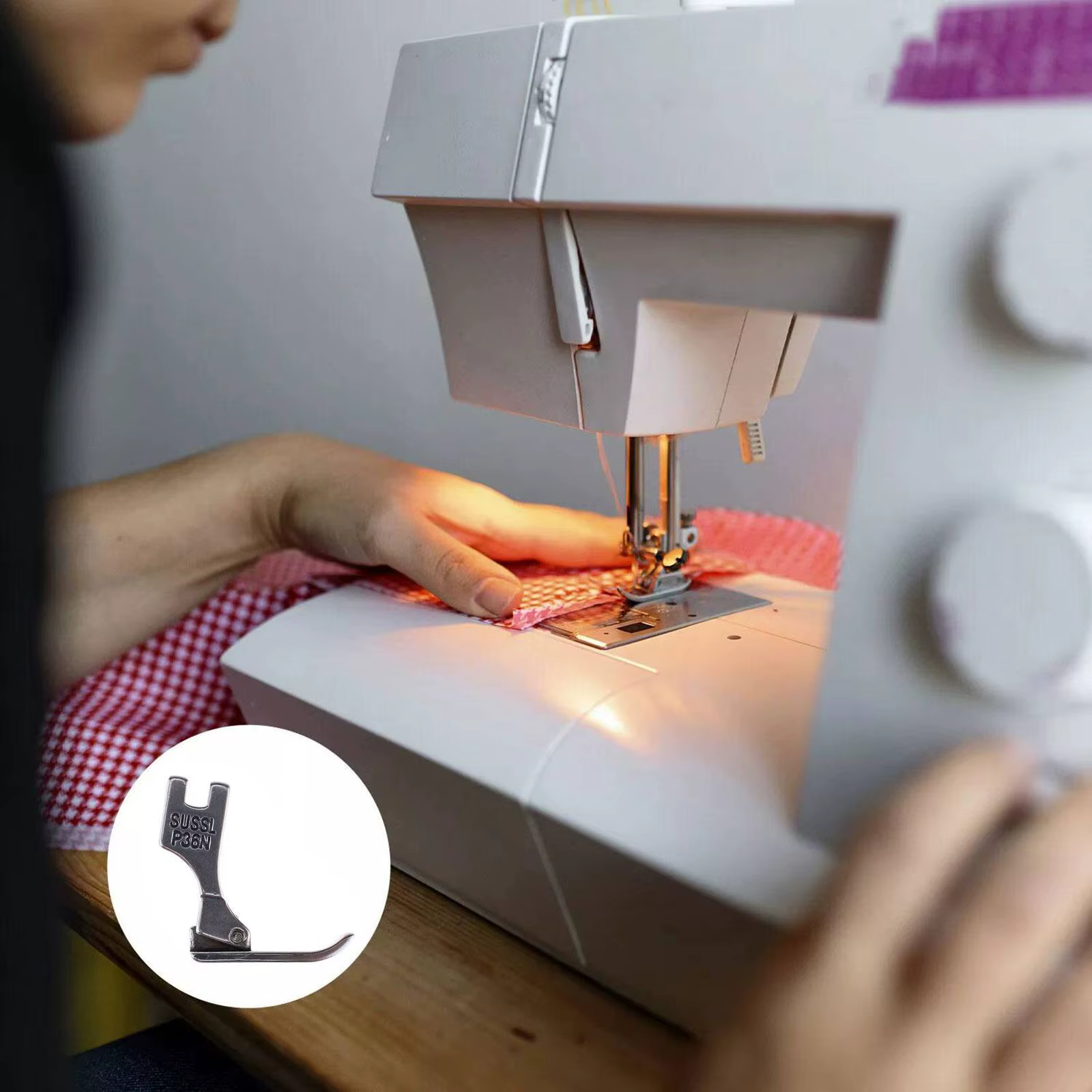 Prensatelas Industrial Cremallera para Máquina de Coser Recta de Tallo Alto - imagen 4