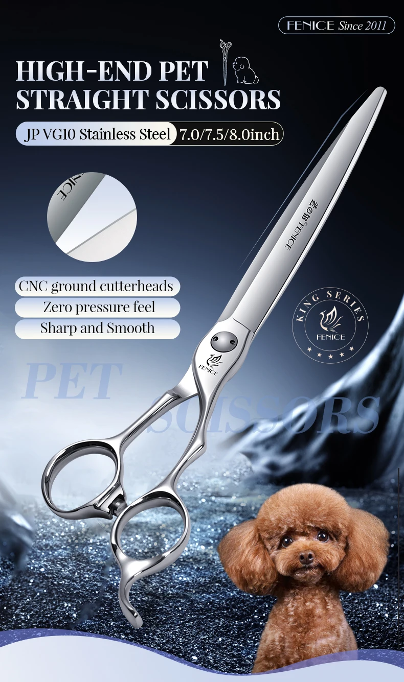 Tijeras de grooming profesionales de acero VG10