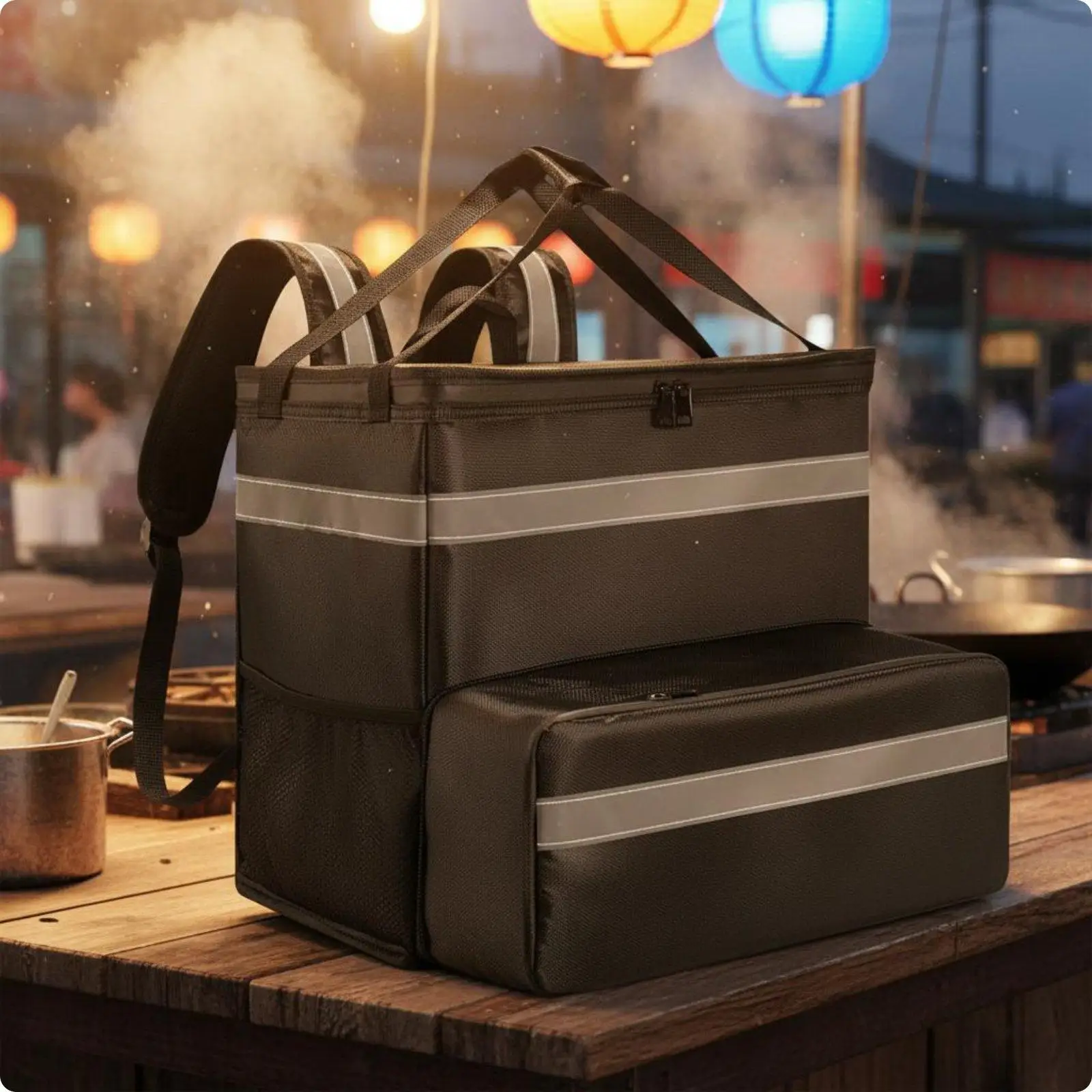 Mochila térmica aislada para reparto – Conserva calor y frío - imagen 4