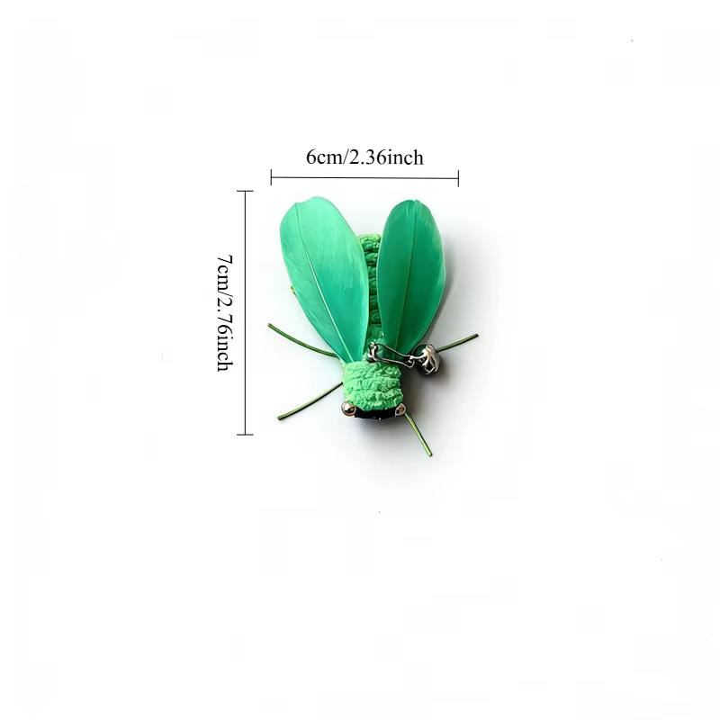 Juguete para gatos varita insectos artificiales con alas de plumas - imagen 5