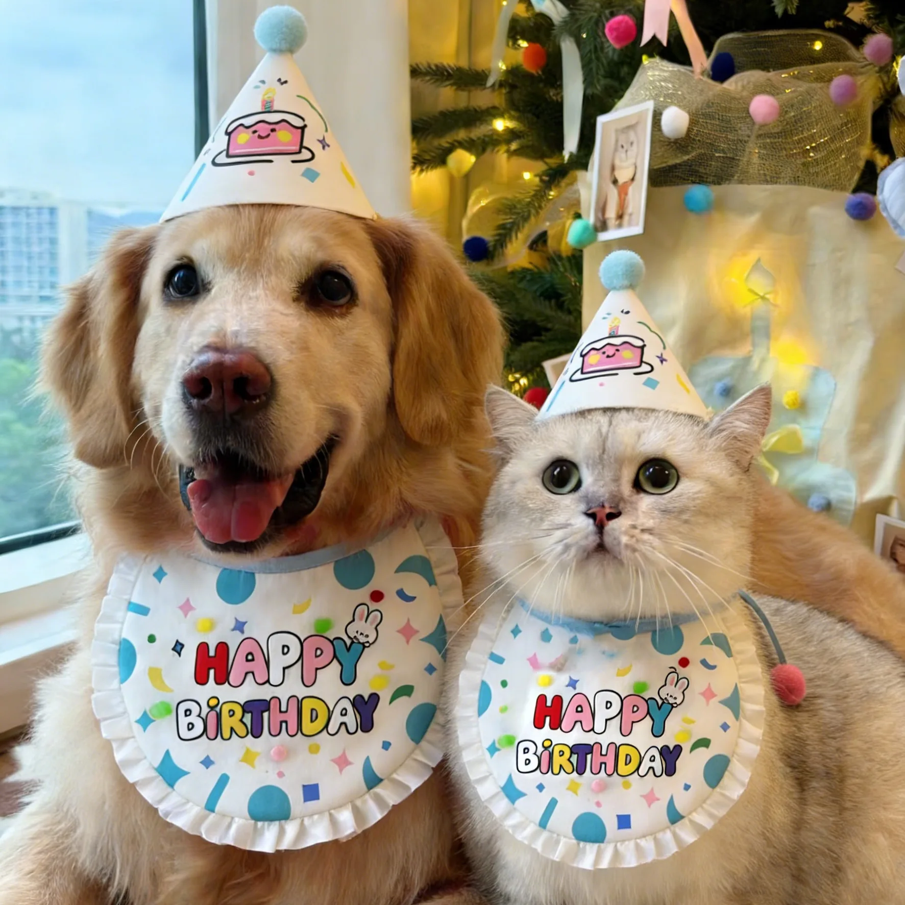 Bufanda decorativa para fiestas de gatos