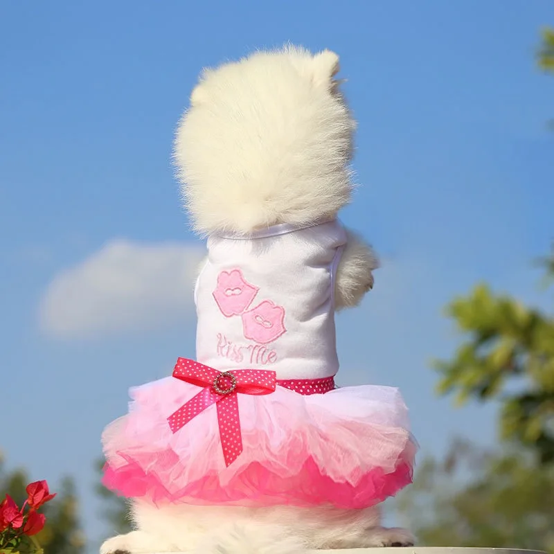 Vestido de verano con lazo para gatitas y perros pequeños, Chihuahua - imagen 5