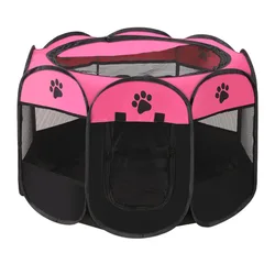 Caseta de parto cerrada para gatos: nido y jaula octogonal