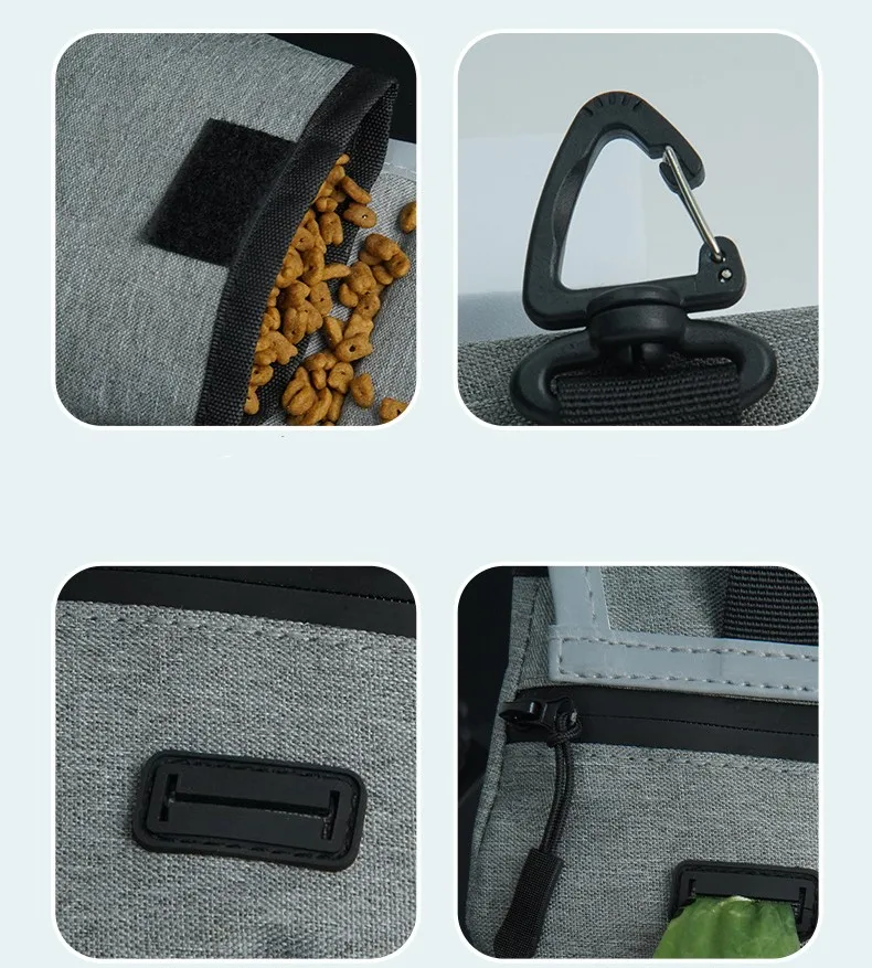 Compartimento de bolsas del dispensador abierto