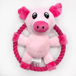 Disco volador de peluche mordedor para perros – Juguete dental