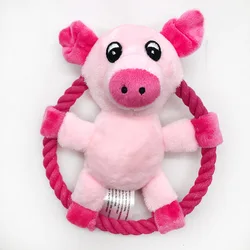 Disco volador de peluche mordedor para perros – Juguete dental