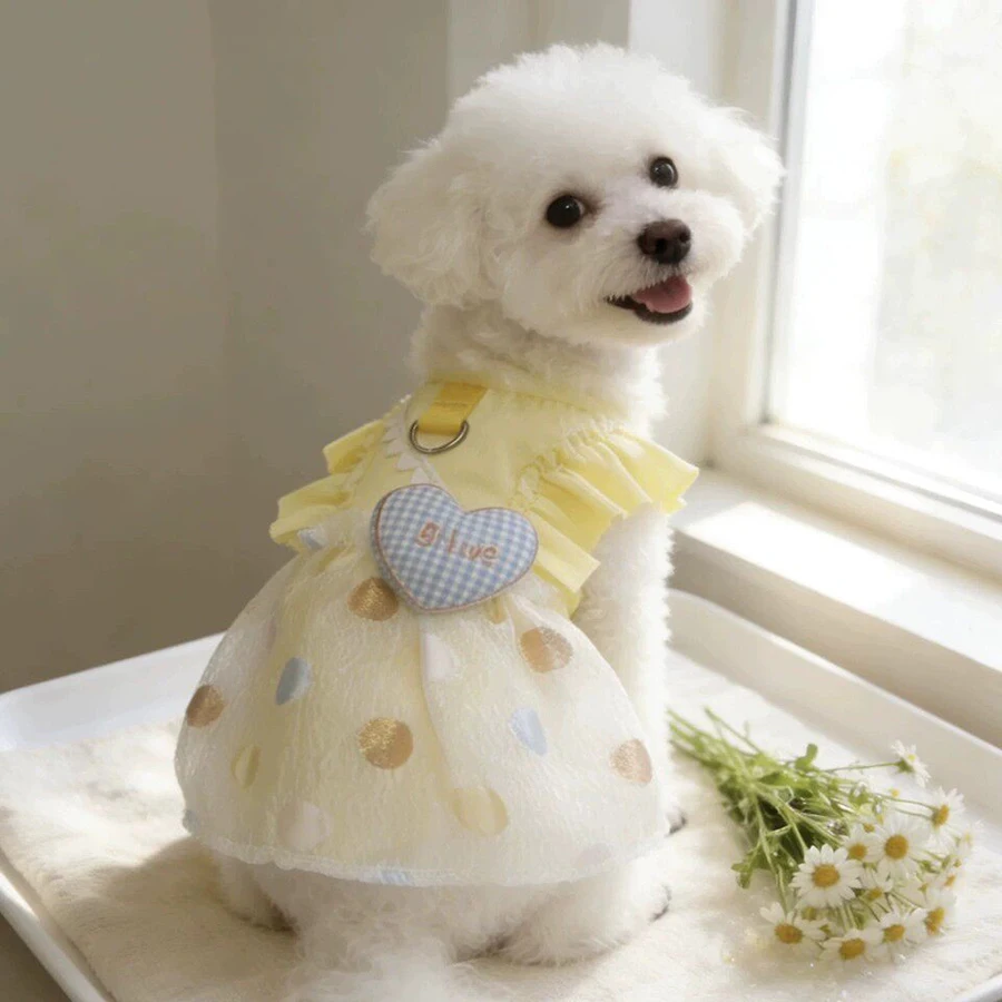 Falda transpirable para perro pequeño o mediano, ropa fresca