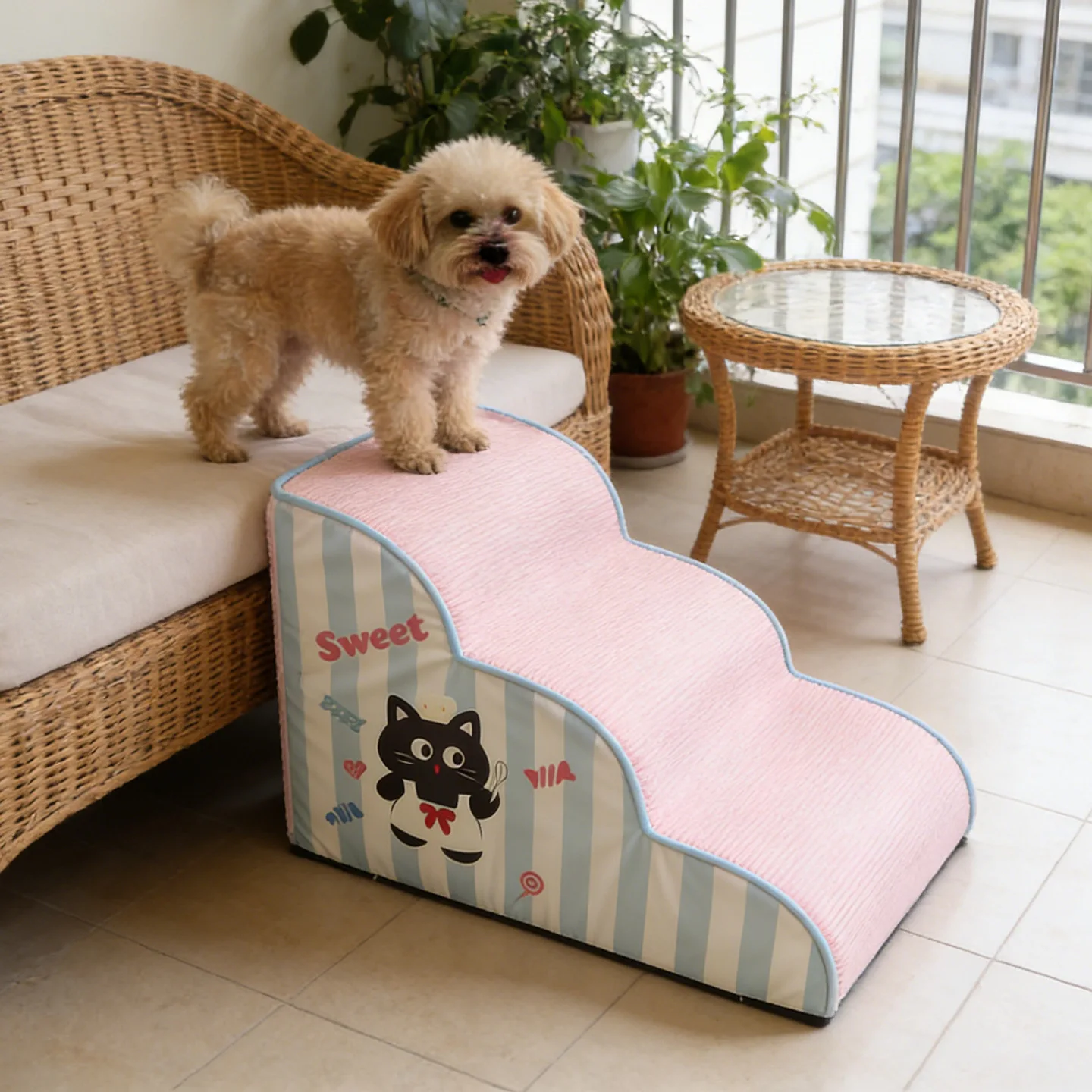 Estructura extraíble de la escalera para mascotas
