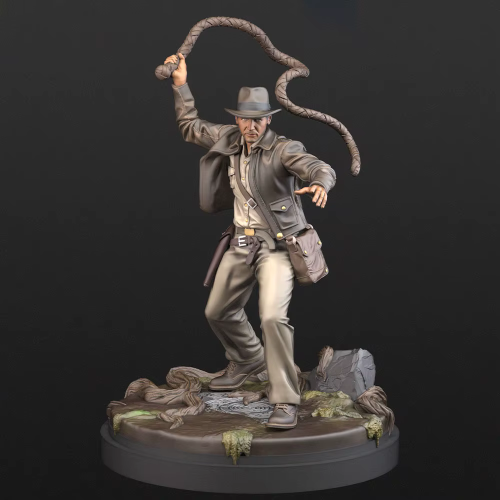 Figura anime 3D impresa en gris, modelo mini DIY sin montar - imagen 3