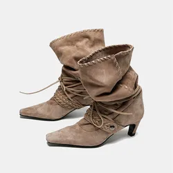 Botas invierno perro mini gamuza sintética con cordones