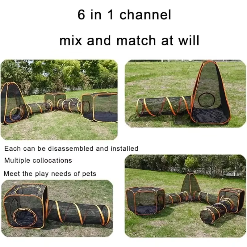 Corralito 6 en 1 para gatos y perros pequeños con túnel - imagen 2