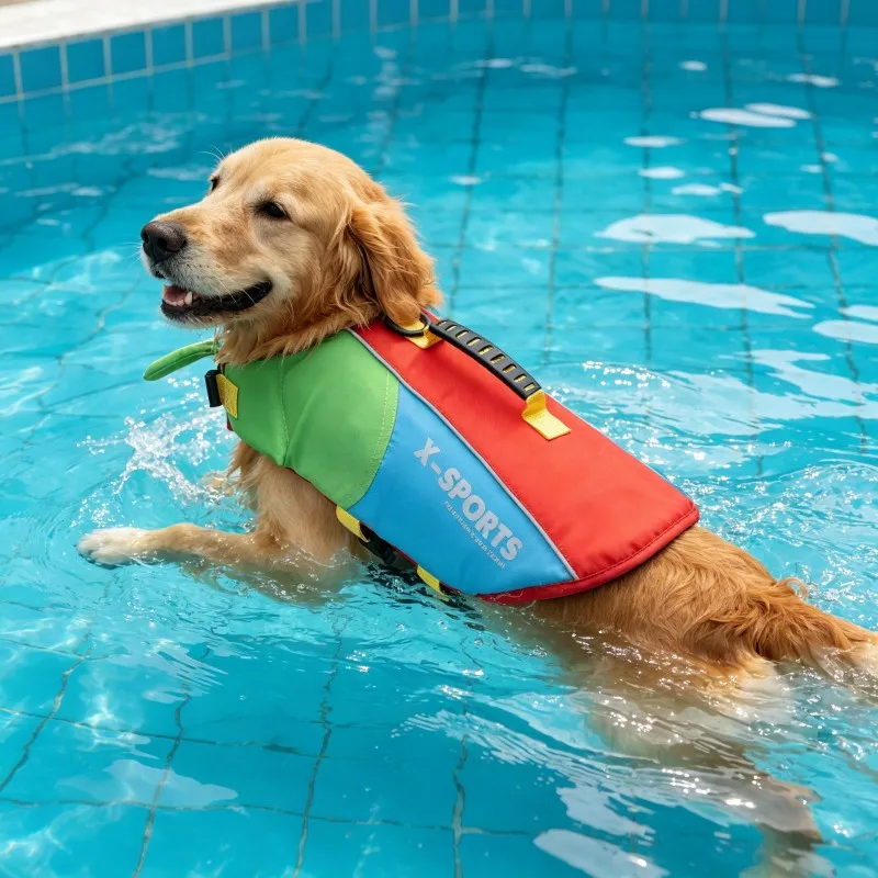 Chaleco salvavidas con asa de rescate para perros grandes y medianos - imagen 5