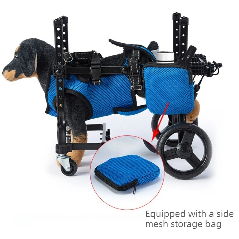 Silla de Ruedas para Perros Ajustable con Bolsa – Apoyo Corporal Completo - imagen 3