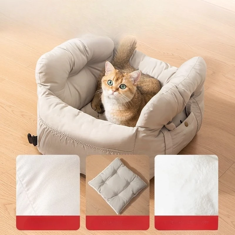 Asiento coche para perros y gatos pequeños – Transportable y lavable - imagen 4