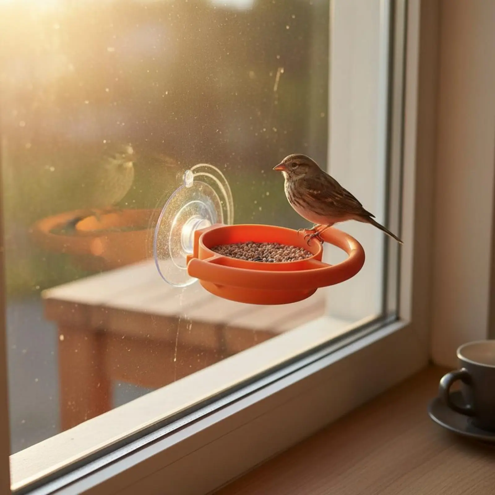 Comedero para aves con soporte de succión para ventana, fácil de limpiar - imagen 5