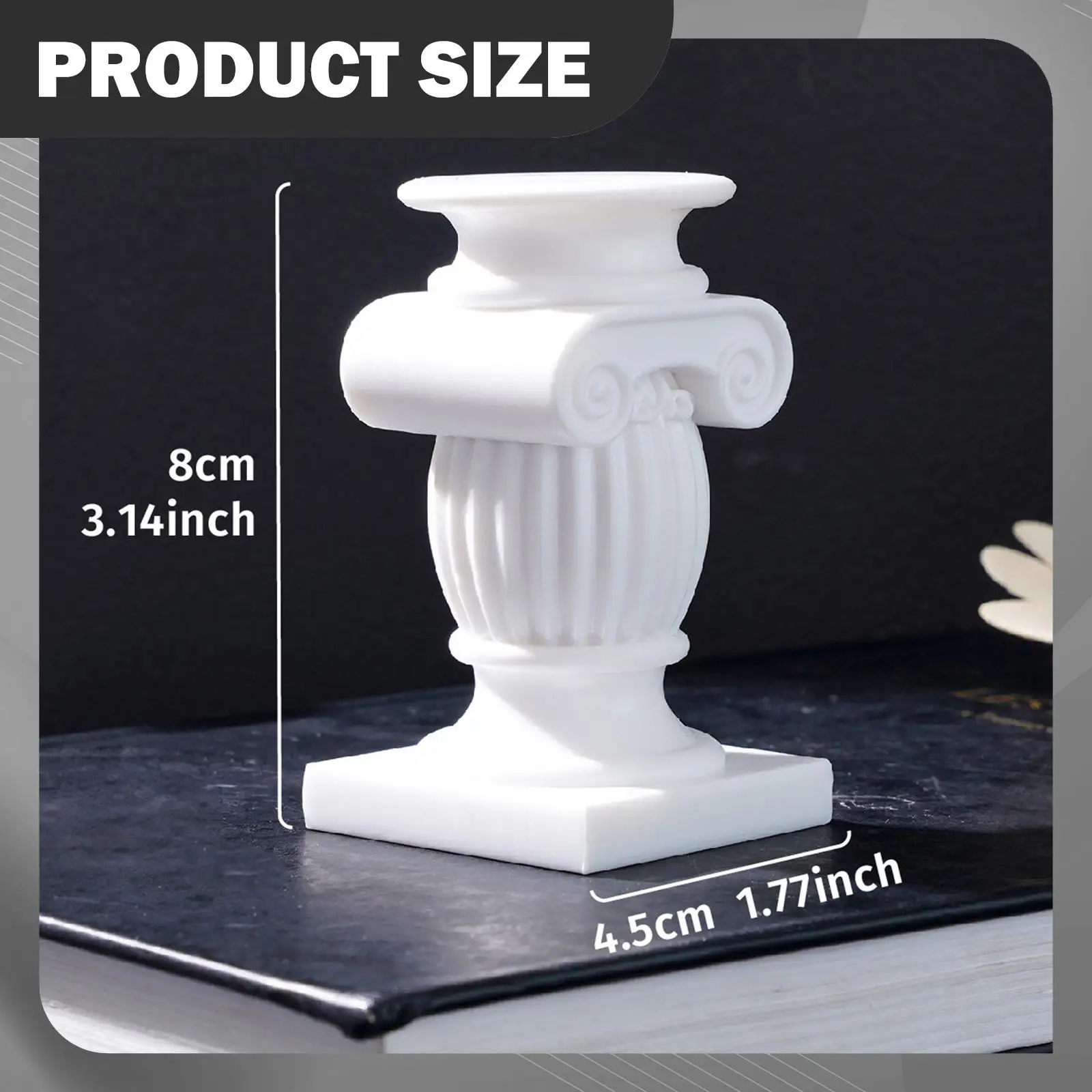 Portavelas Columna Romana Decorativo – Candelabro Elegante para Hogar - imagen 3