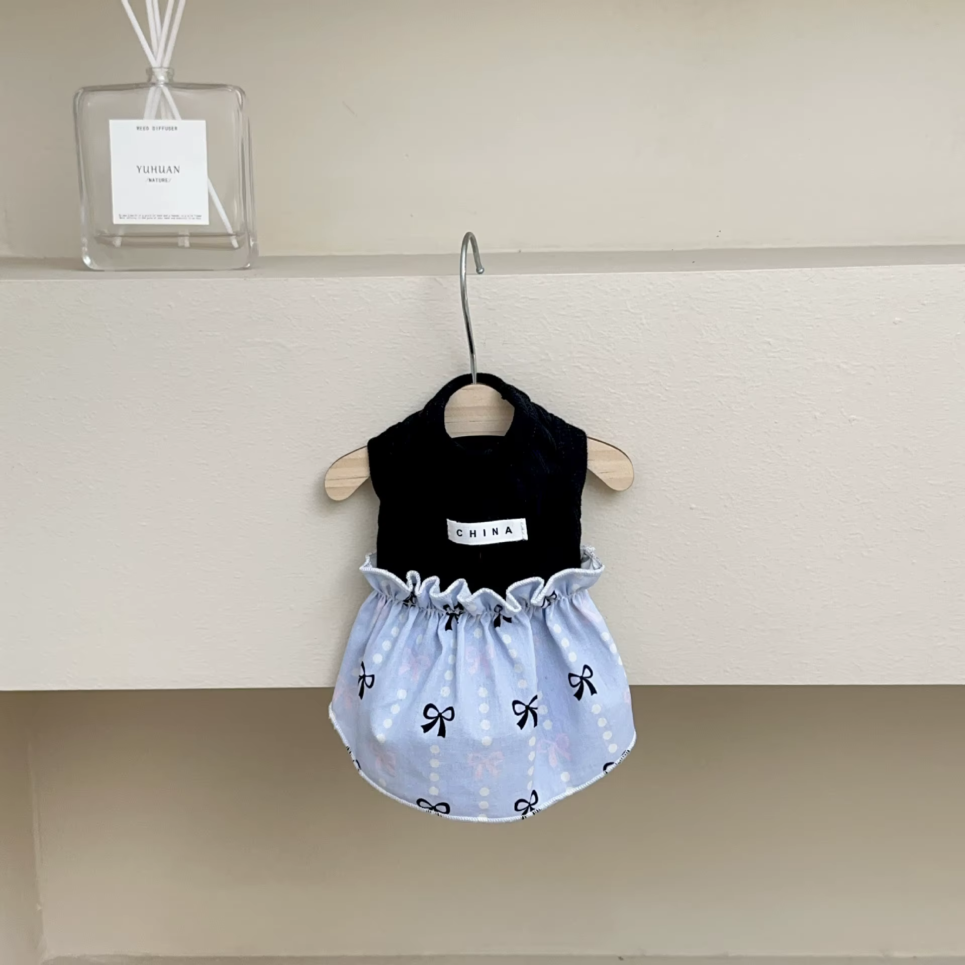 Vestido con lazo ligero para perros y gatos pequeños, primavera-verano - imagen 3
