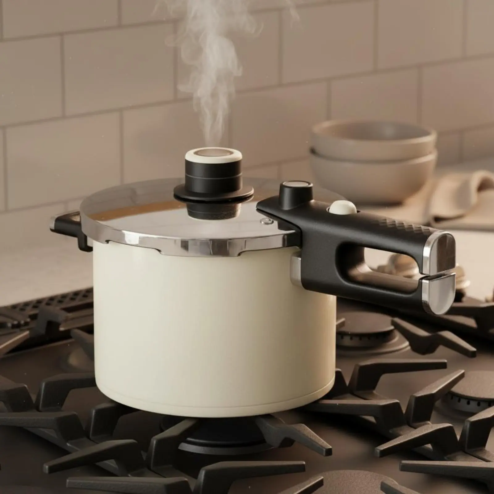 Olla a presión de acero inoxidable para cocina segura y resistente - imagen 4