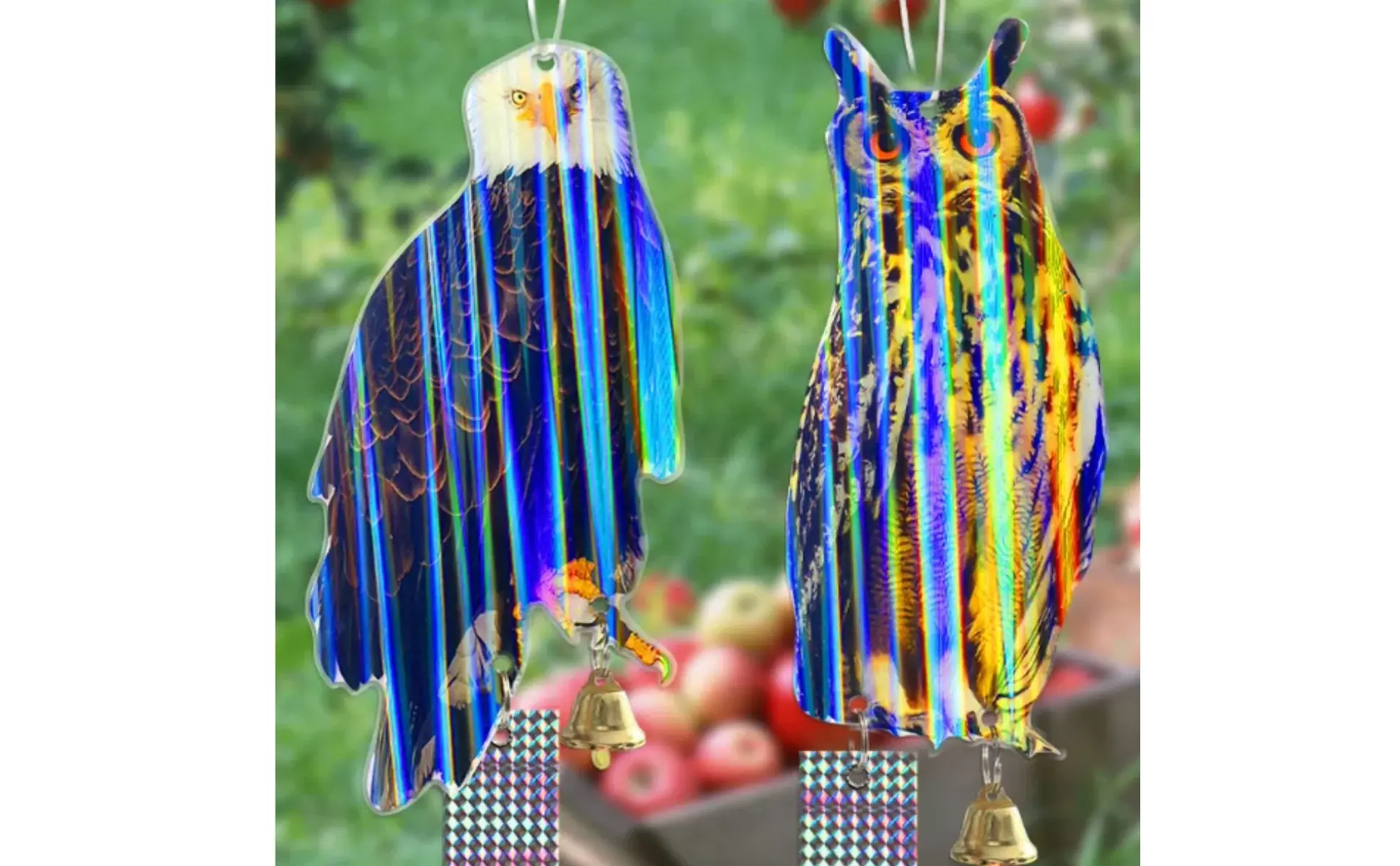 Protector holográfico reflectante para aves