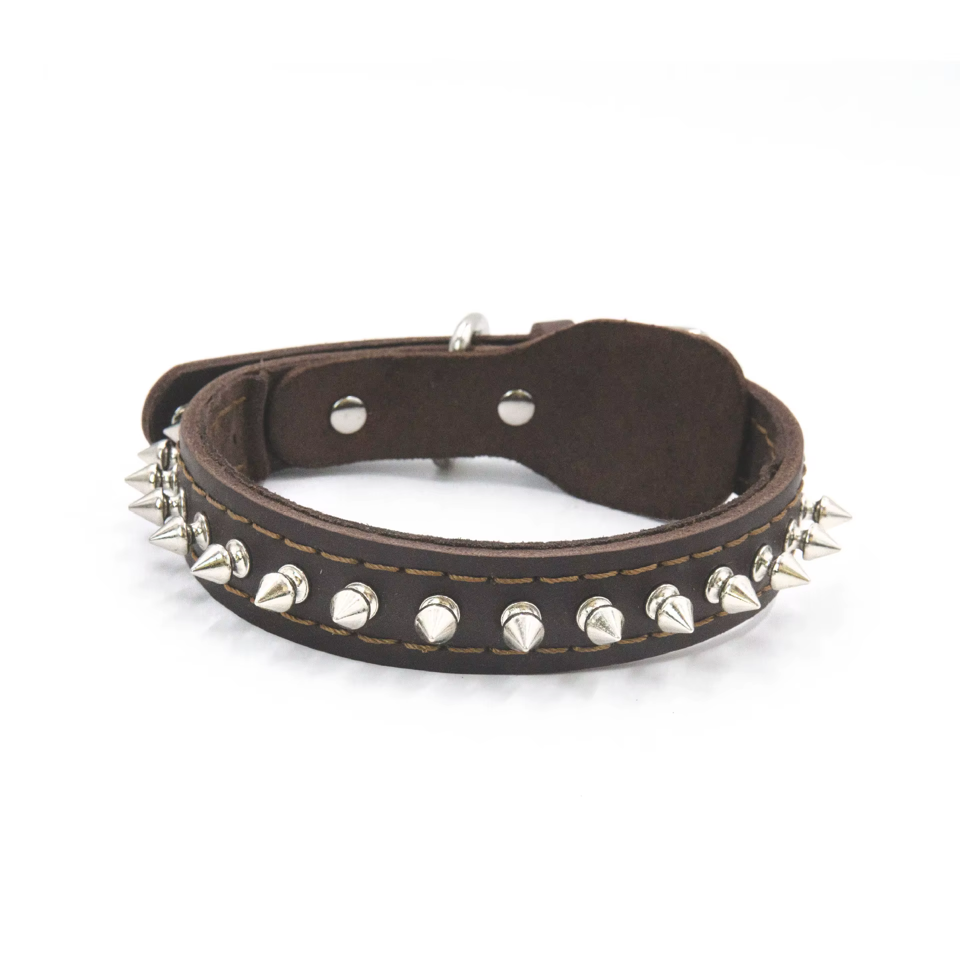 Collar con Púas para Perro – Cuero Genuino Antimordiscos - imagen 4