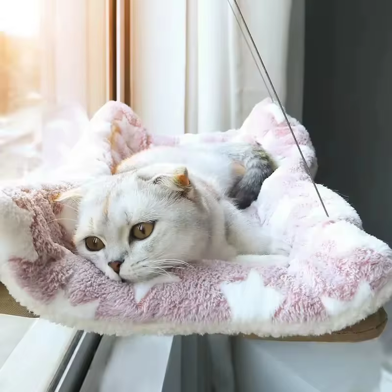 Hamaca colgante para gatos de invierno con ventosas, fácil instalar - imagen 4