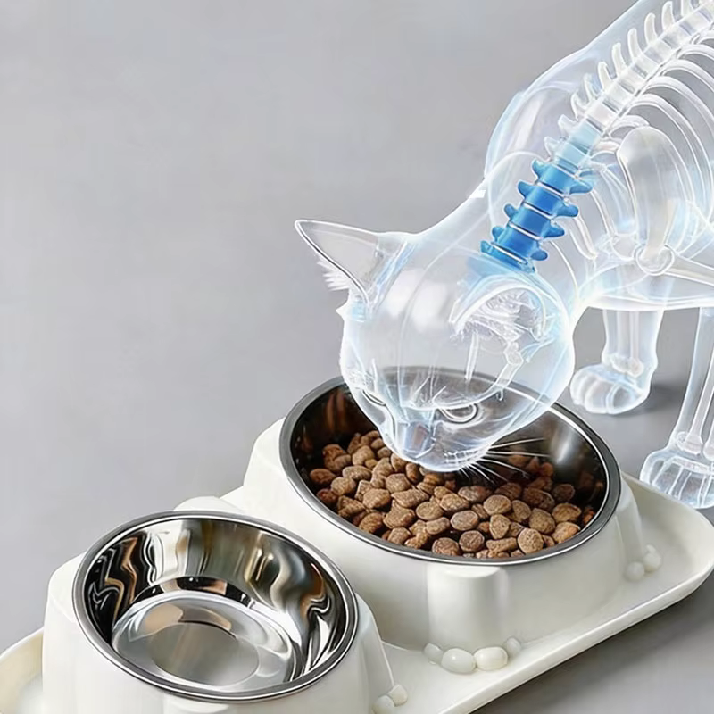 Cuenco antivuelco antideslizante para perros y gatos: comida y agua