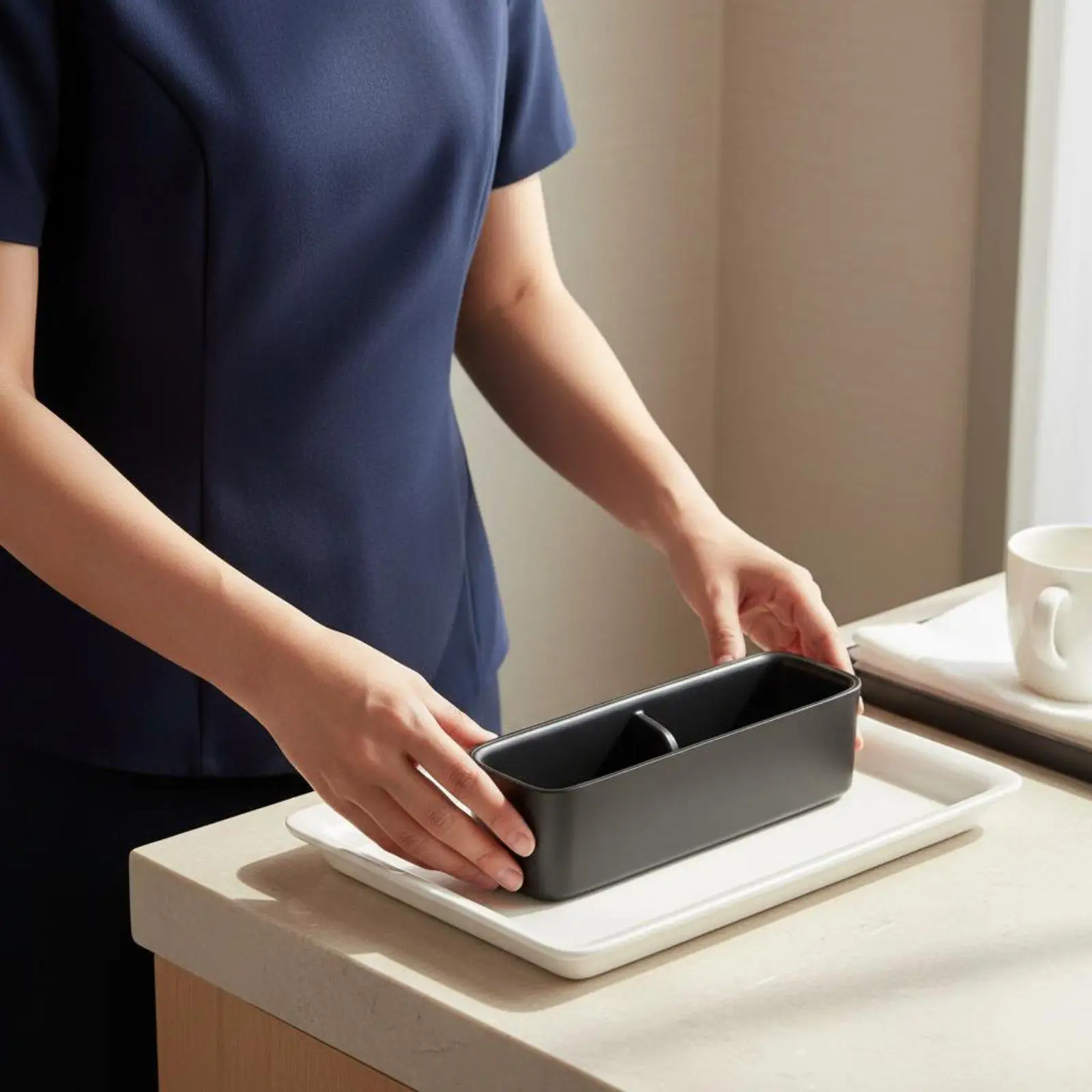 Dispensador de bolsitas de té – Cajita organizadora minimalista para infusiones - imagen 3
