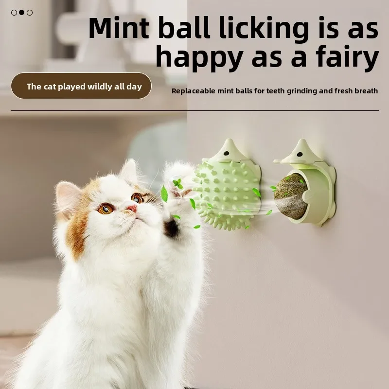 Juguete para gatos erizo rascador con hierba gatera para morder y lamer - imagen 2