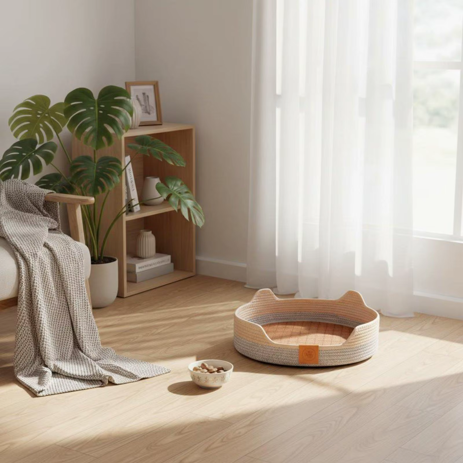 Hamaca para Gatos de Algodón – Cama Colgante Acogedora y Duradera - imagen 5