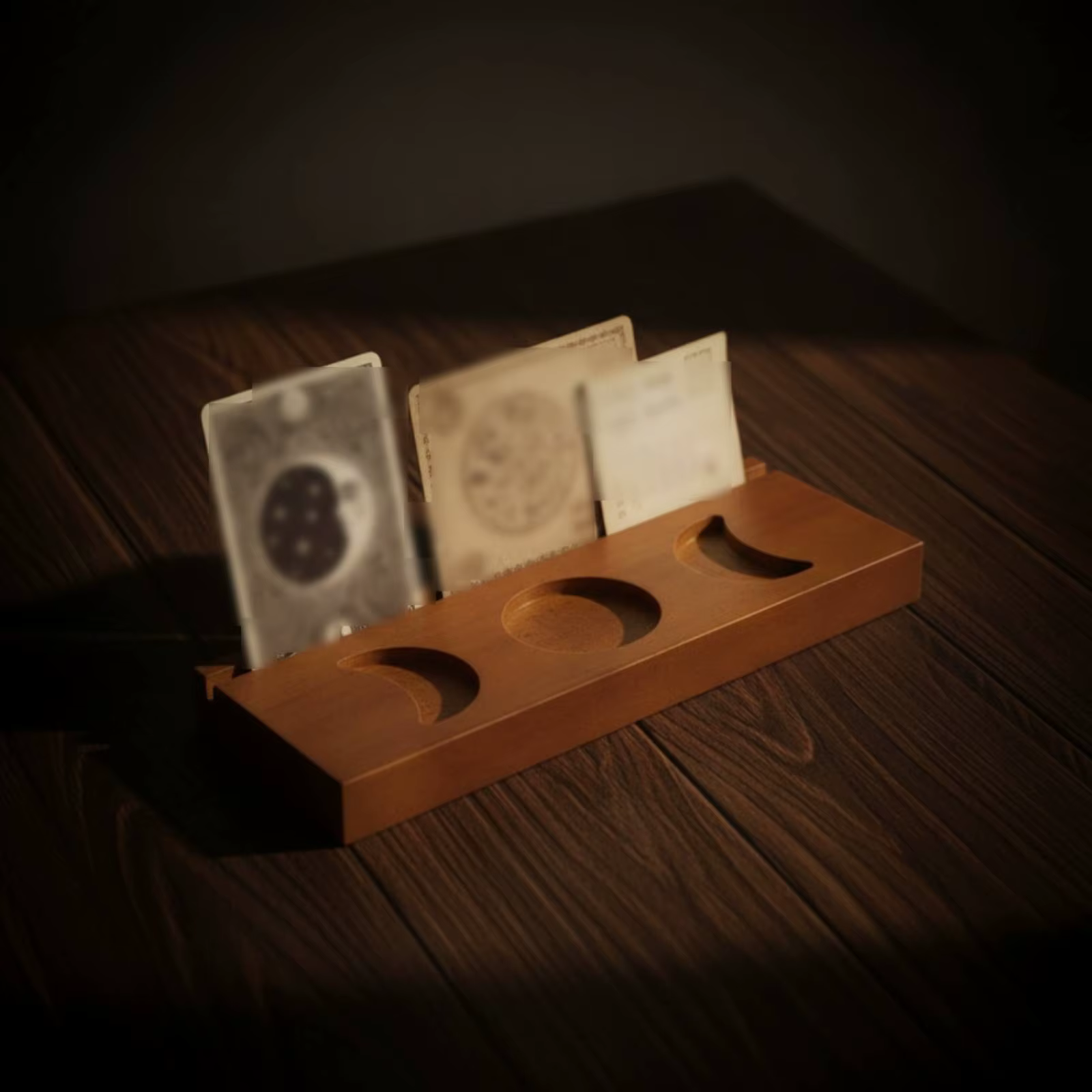 Soporte de madera para tarjetas de mesa – Cartelero delgado y estable - imagen 3