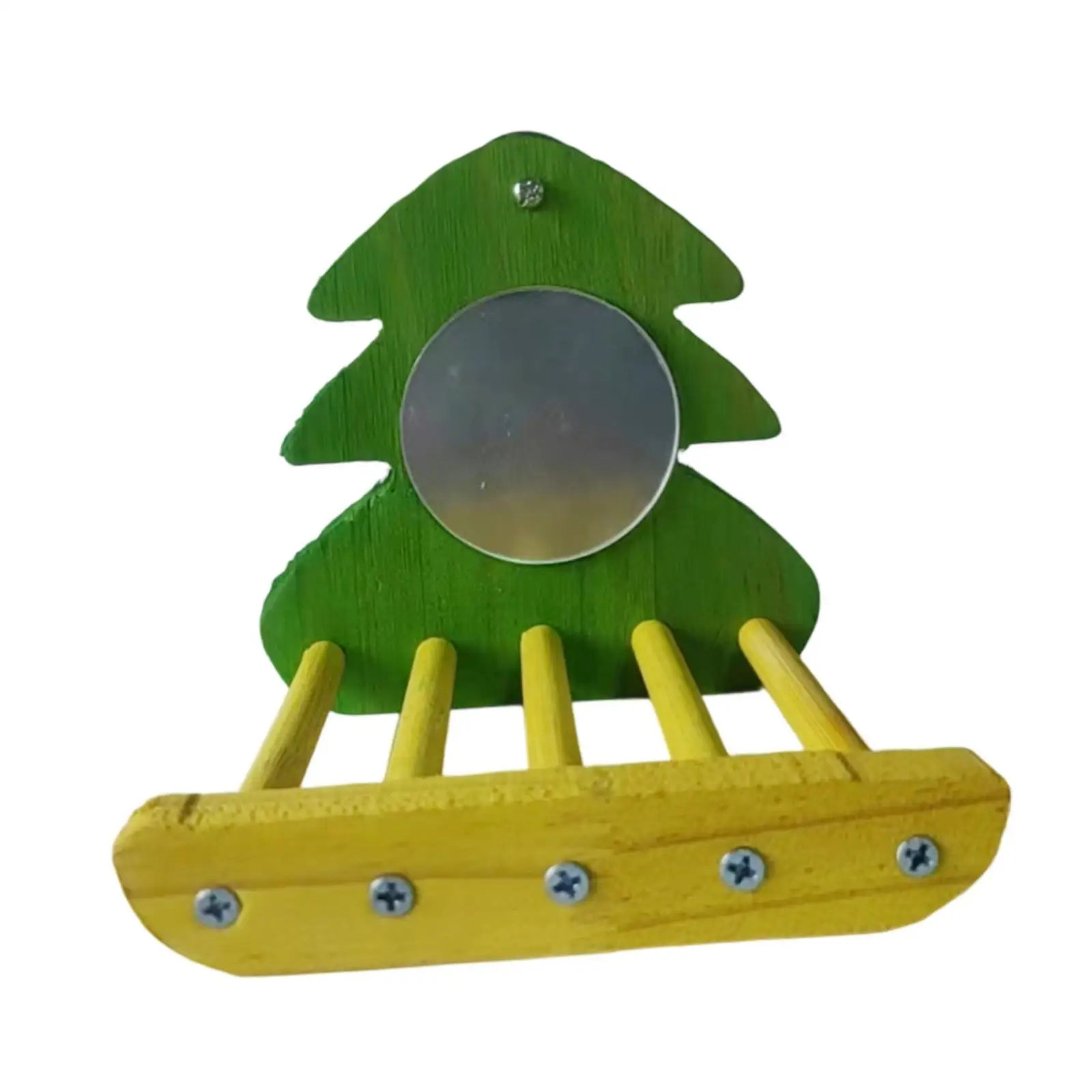 Percha para loros con espejo interactivo – Juguete y soporte para jaula - imagen 3
